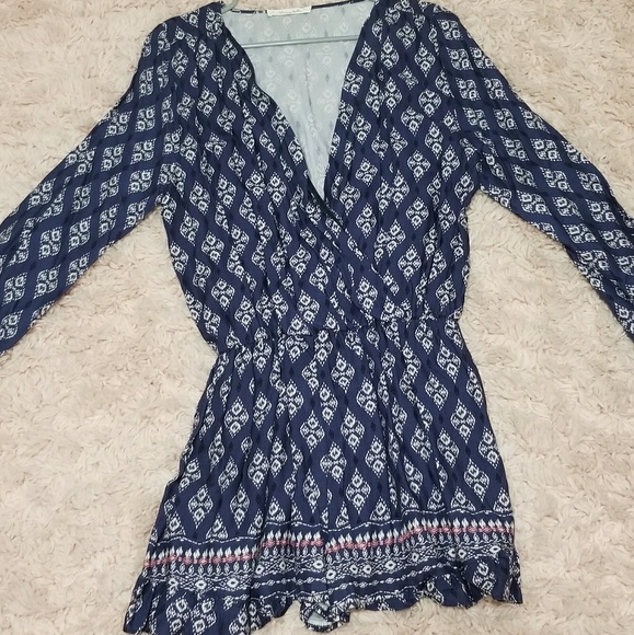 Tops - Navy printed romper